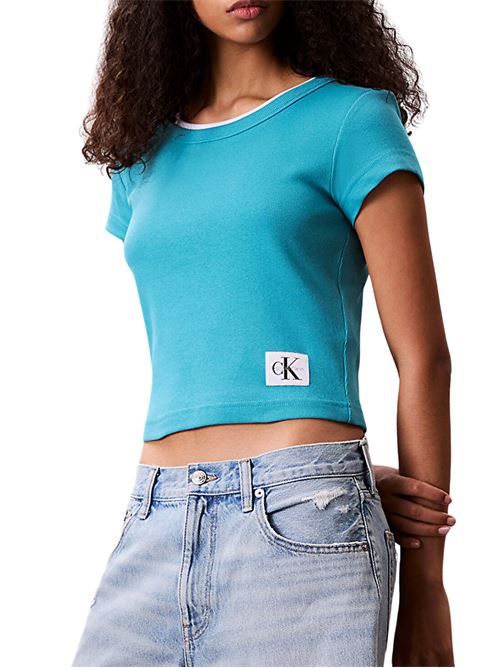 T-shirt a costine in cotone Calvin Klein Jeans | LV047C200GXEG